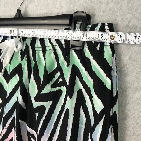 90s Brooklyn Cloth Swim Trunks Medium Volley Surf Board Neon Zig Zag 6.5 Inseam - Picture 6 of 11